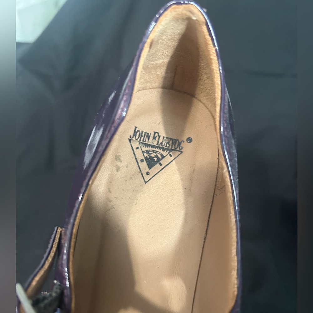 Purple Fluevog 3 Strap Heels. Size 9. Bach Style. Worn a Few Times Only. - Picture 5 of 9